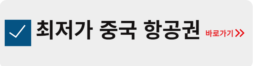 최저가 중국 항공권