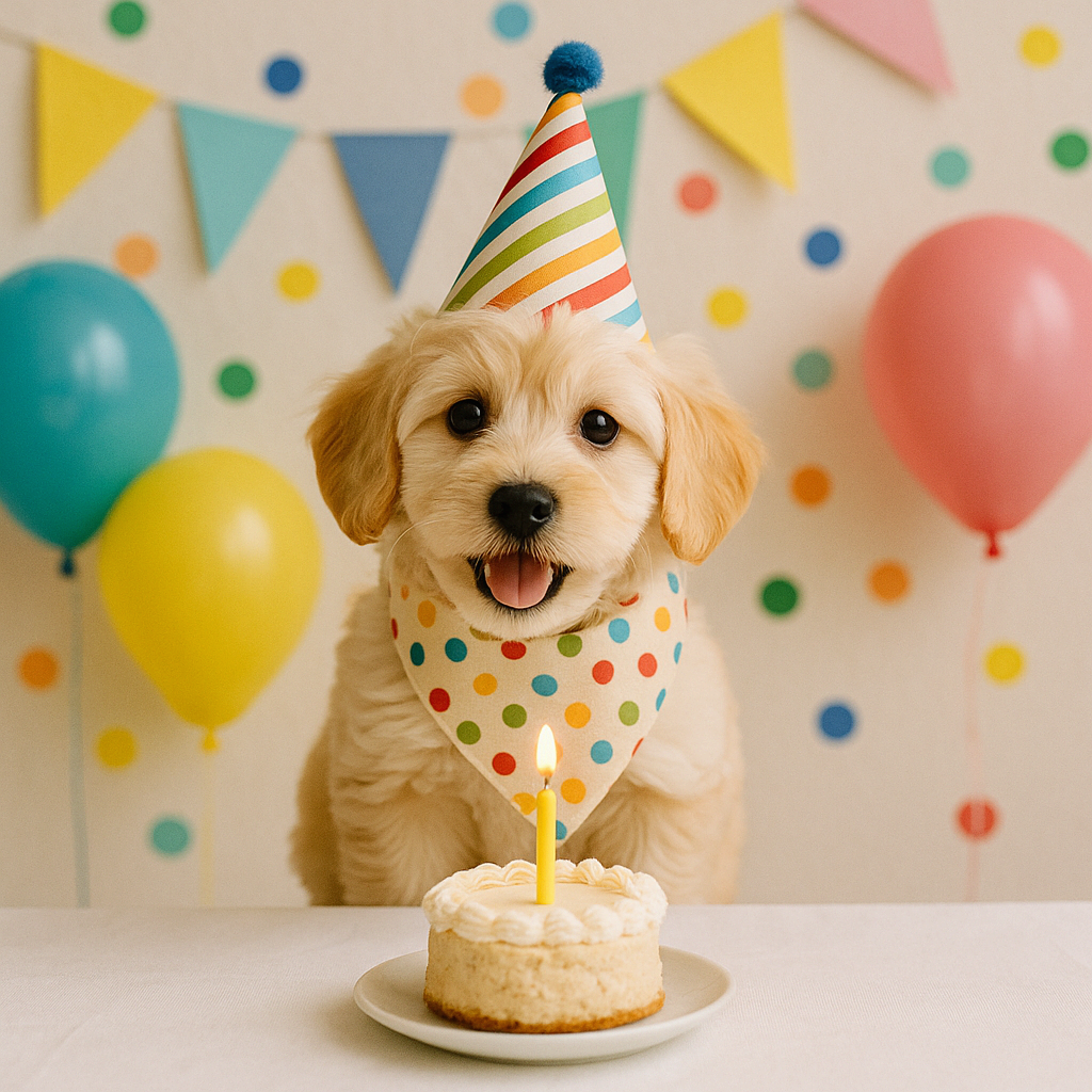 강아지 생일 파티 준비하기