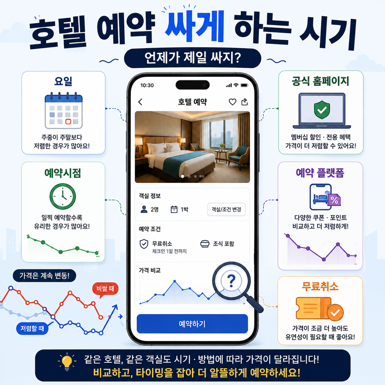 2026 호텔 예약 싸게 하는 시기와 요일 예약시점 공식 홈페이지 예약 플랫폼 가격을 비교한 대표 이미지