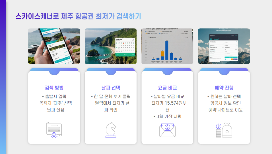 최저가 제주 항공권 검색하기
