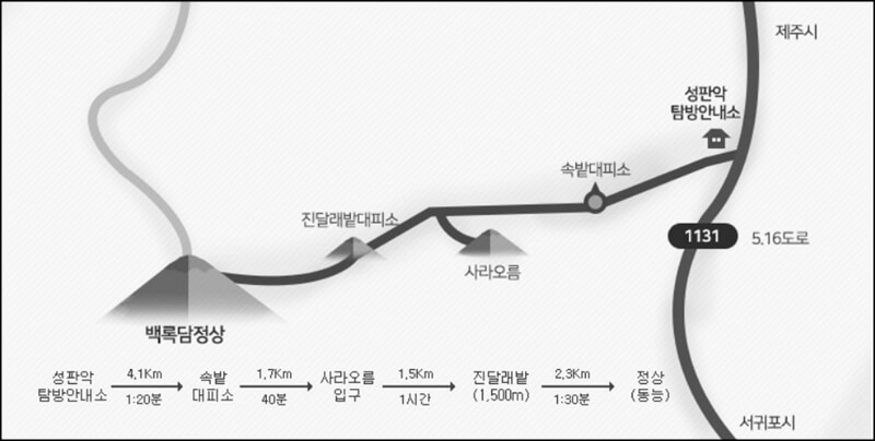한라산-성판악-코스-지도