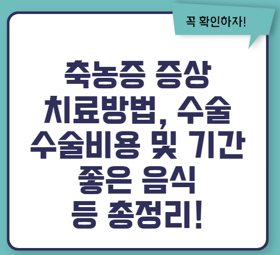 축농증 증상 치료방법 축농증에 좋은 음식 등 총정리(최신)
