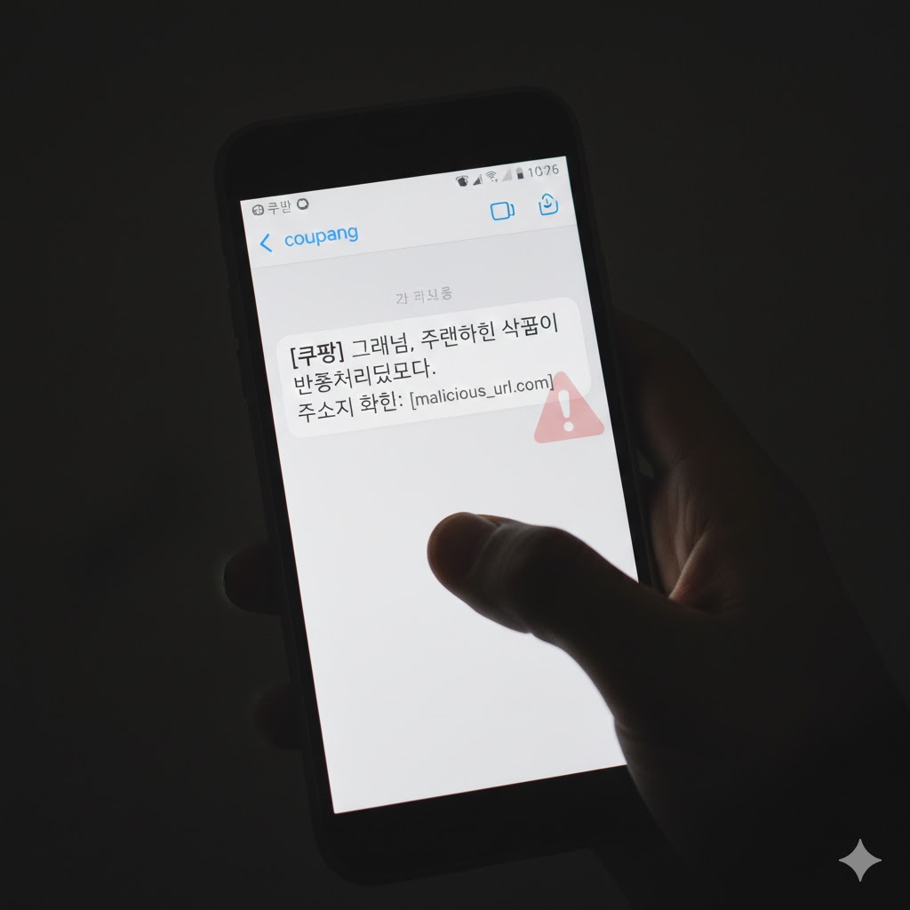 "쿠팡 결제 완료" 스미싱 문자, 클릭 즉시 해킹! 1분 만에 확인하고 완벽 차단하는 방법