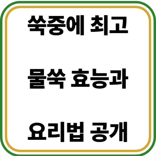 물쑥의 영양 성분 ,물쑥의 효능
