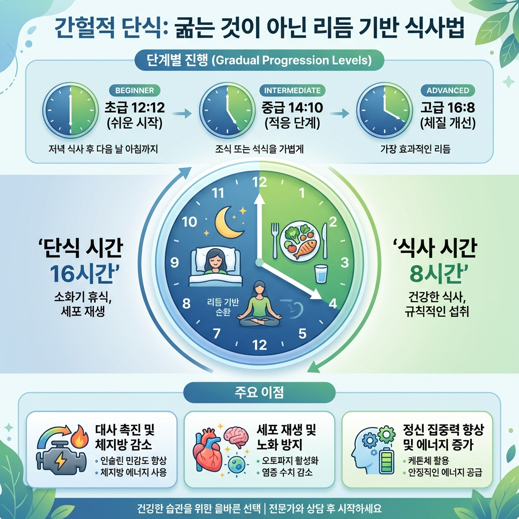 간헐적 단식 16:8 방법과 효과, 쉽게 시작하는 실천 방법