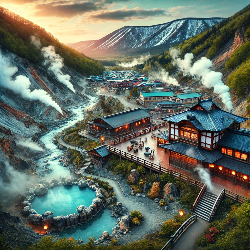 온천 마을 사진