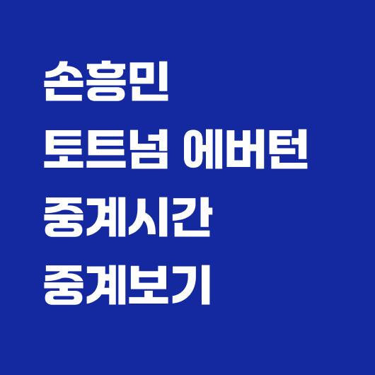 손흥민 경기일정