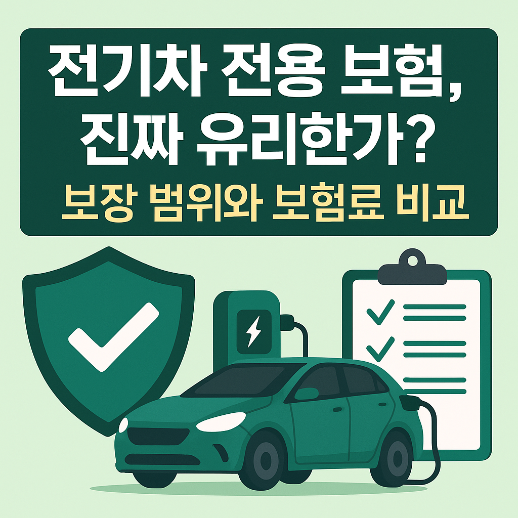 전기차 보장 범위와 보험료 비교 포스터