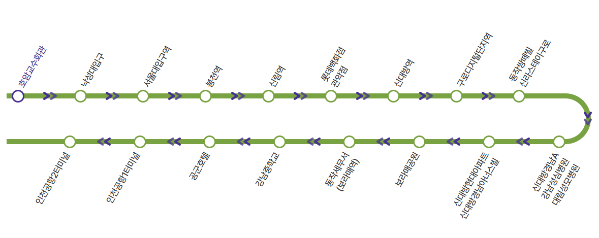 6017번 공항버스 노선