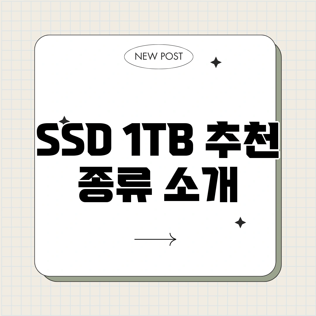 SSD 1TB 추천