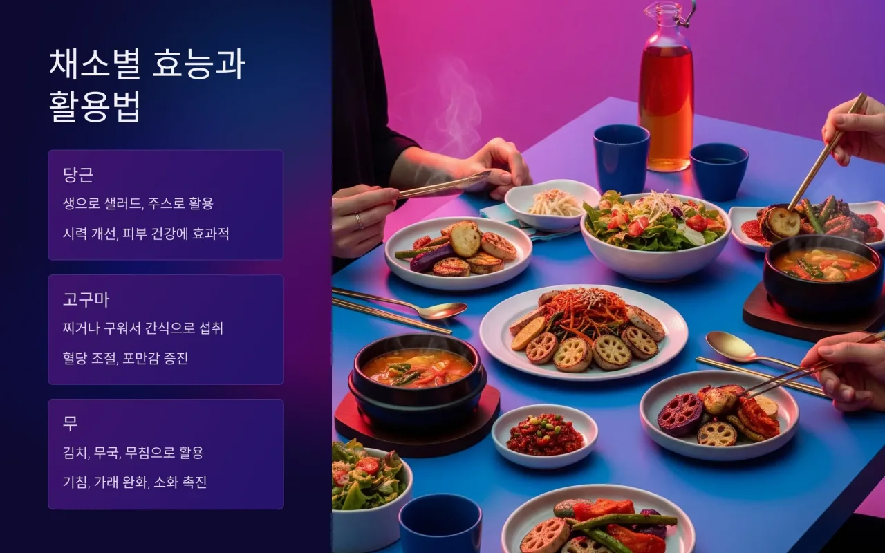 채소별 구체적인 효능과 활용법