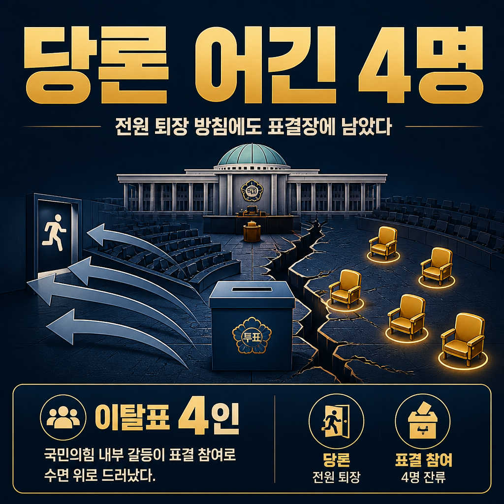 당론 어긴 4명