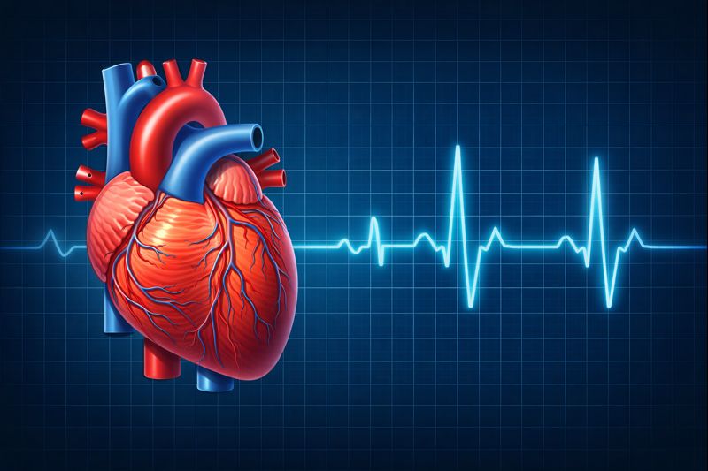 심장과 심장파형에 관한 그림