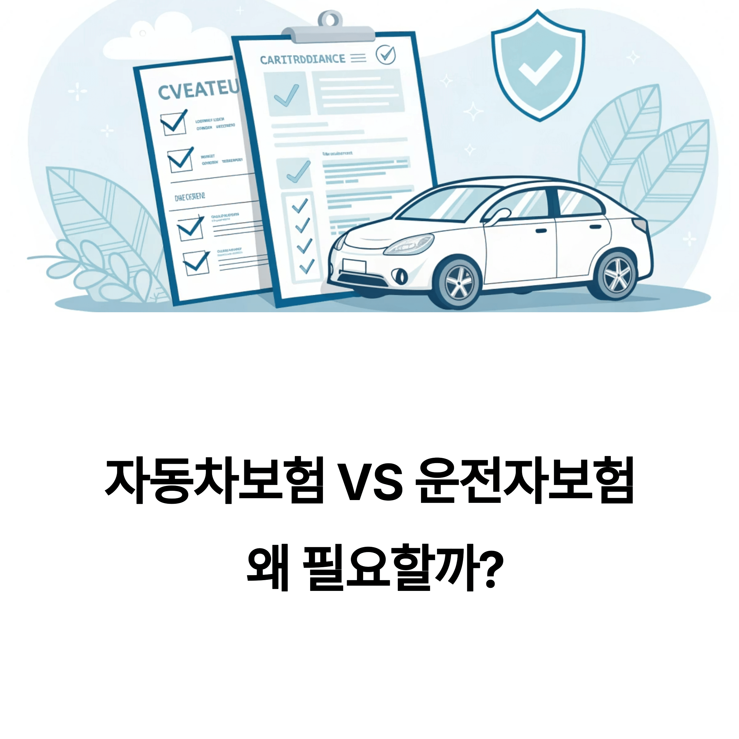자동차보험과 운전자보험 차이점과 왜 필요한가?