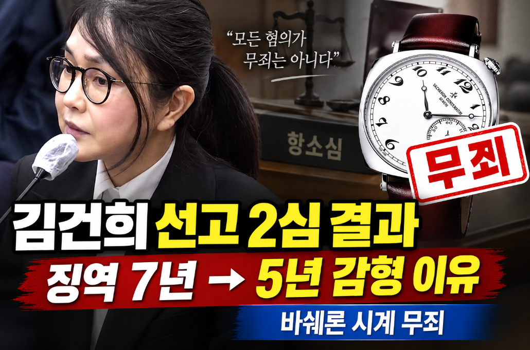 김건희 선고 2심 결과|판사 누구·5년 선고 이유·바쉐론 시계 무죄