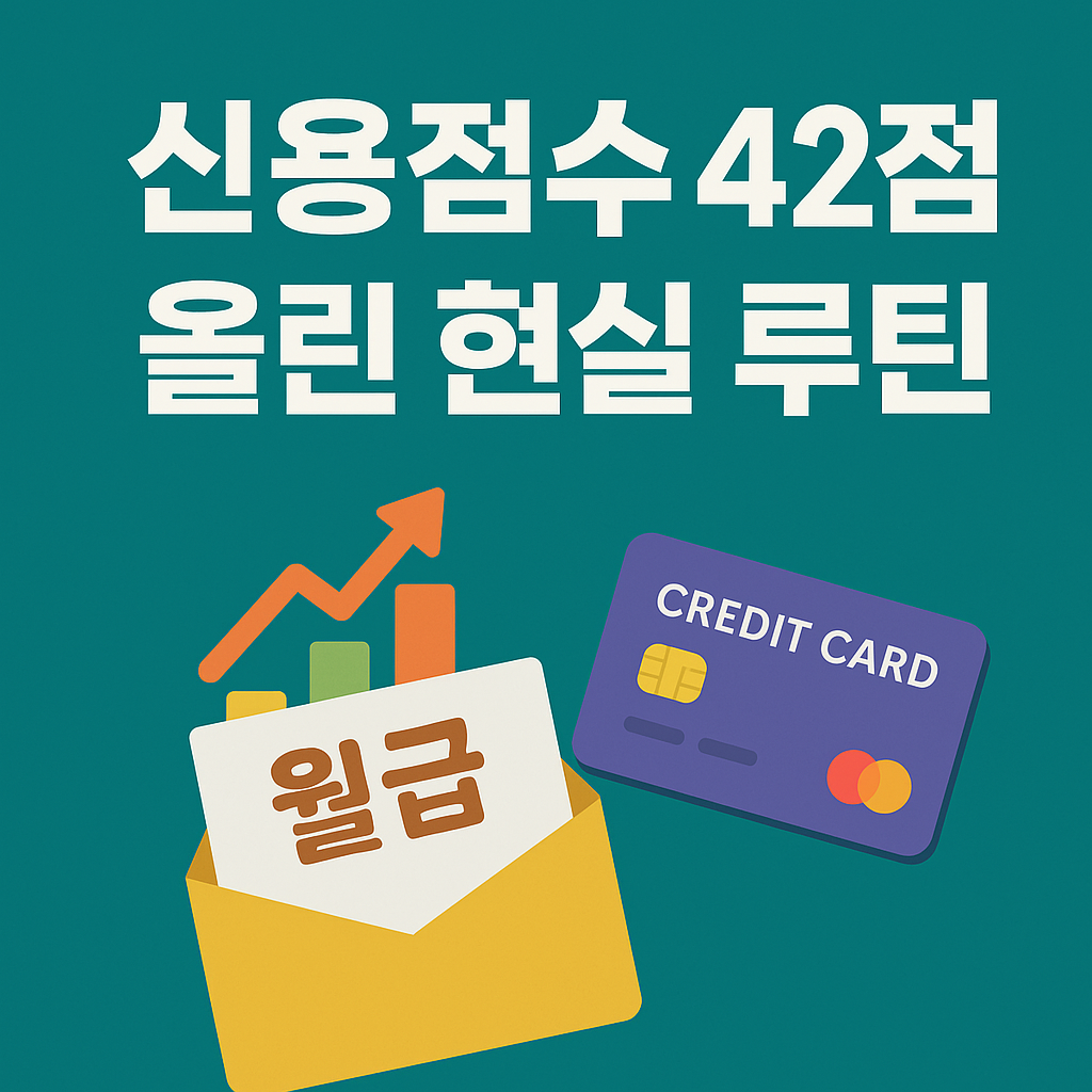신용점수 42점 올린 현실 루틴📈 이미지
