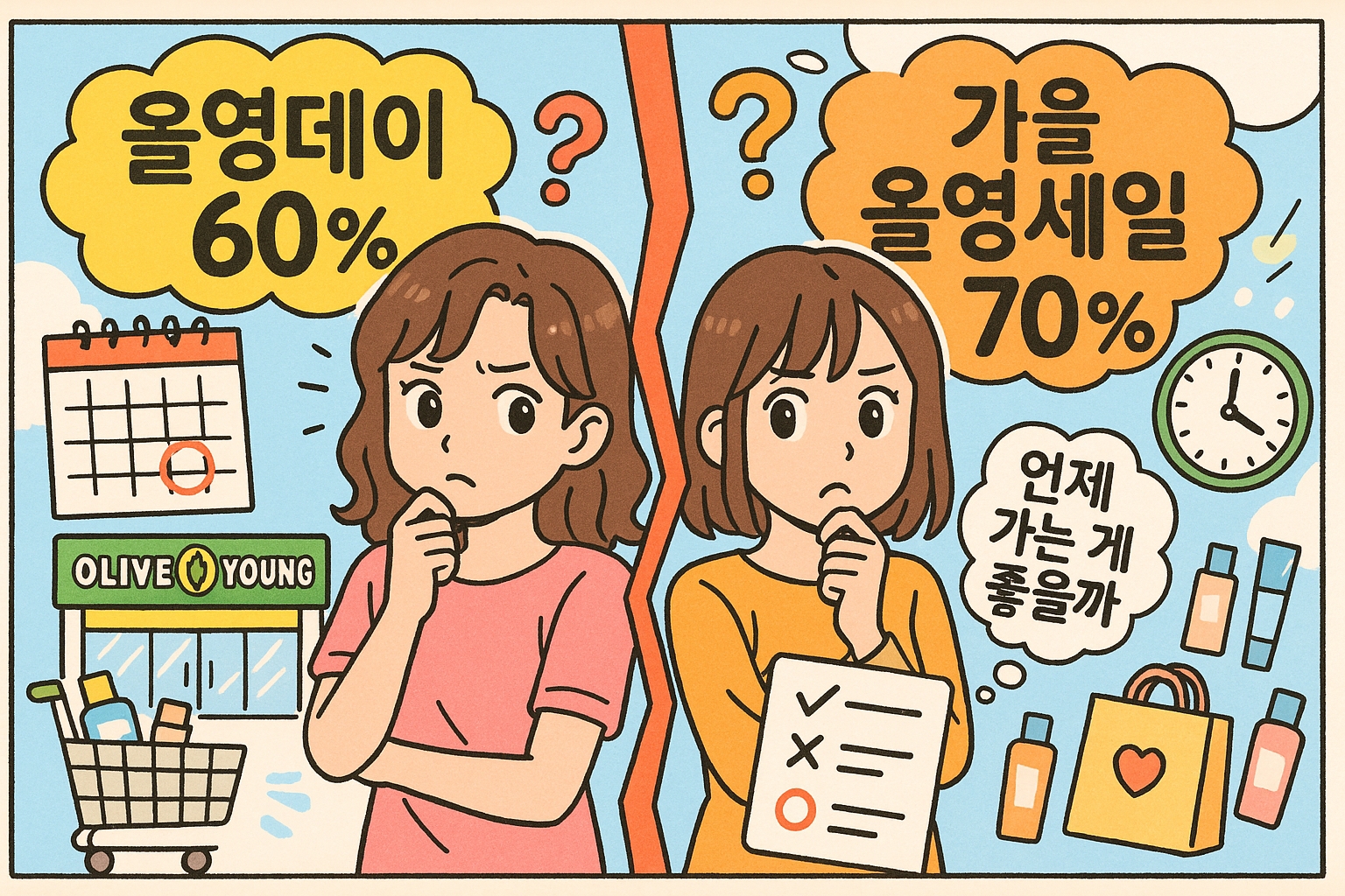 올영데이 60% 오늘만? 가을 올영세일 70%까지, 언제 가는 게 좋을까?