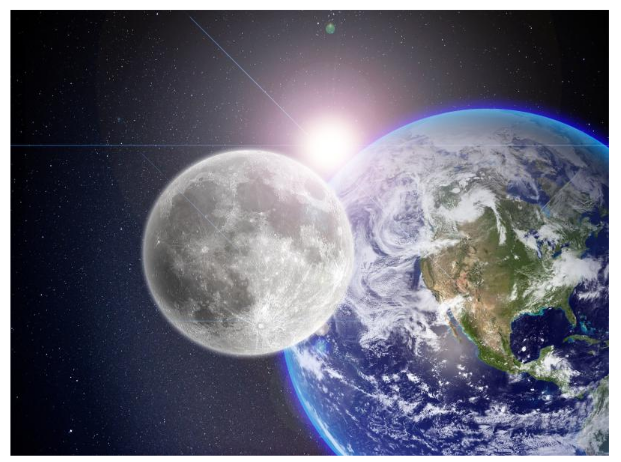 지구와 달 이미지