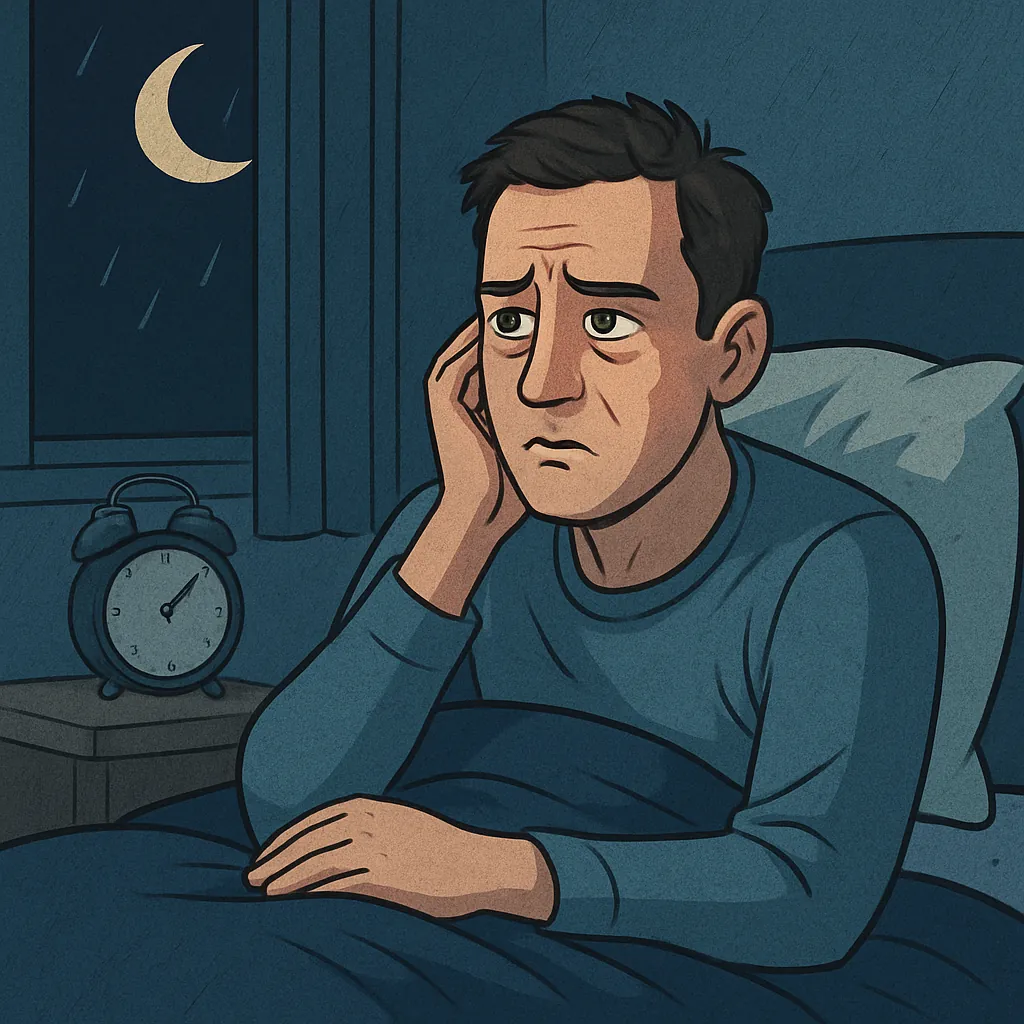 새벽-3시에-깨어-잠들지-못하고-걱정하는-남성의-일러스트