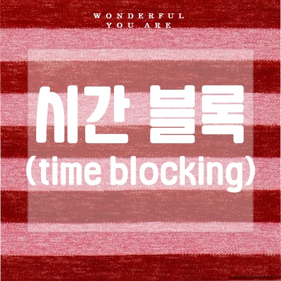 타임 블로킹 완벽 정리: 블록 시간관리로 하루를 설계하다