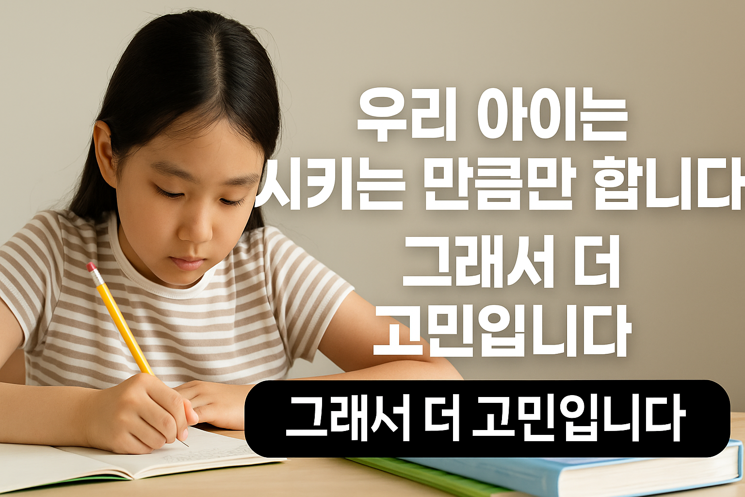 우리 아이는 딱 시키는 만큼만 합니다.