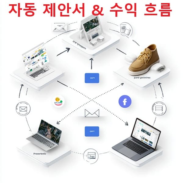 GPT 기반 제안서 자동화 및 수익 흐름 다이어그램