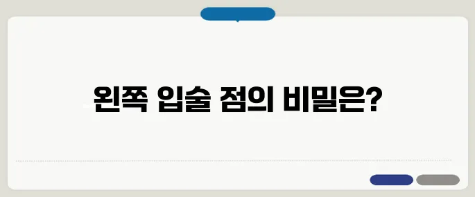 왼쪽 입술 점 의미 알아보기