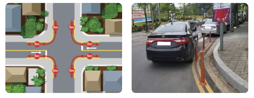 교차로 모퉁이 5m 이내
