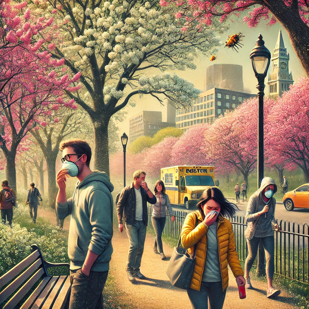 보스턴 4월 꽃가루