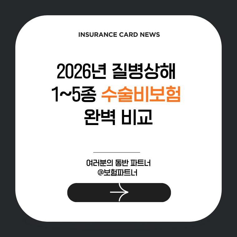 질병상해 1~5종 수술비보험 보장한도 및 3종 수술비 비교 안내
