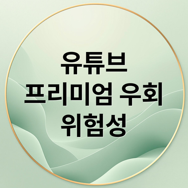 유튜브 프리미엄 우회, 괜찮을까