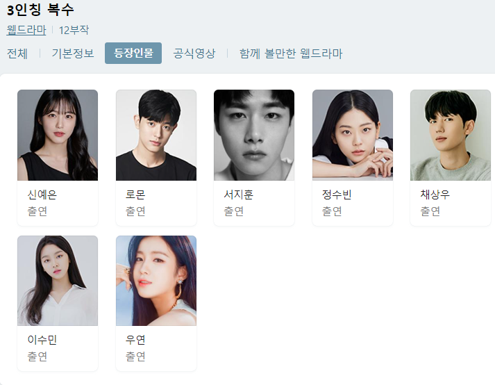 3인칭 복수 등장인물