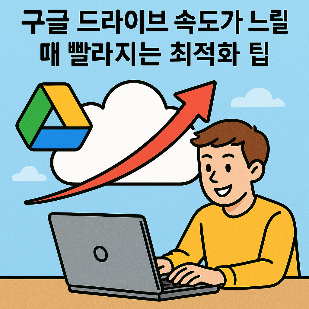 구글 드라이브 속도가 느릴 때 빨라지는 최적화 팁