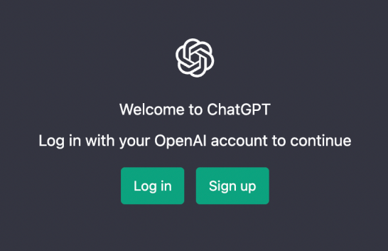 챗 GPT -시작-화면