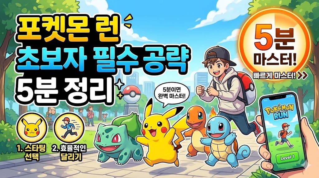 포켓몬 런 초보자 필수 공략 5분 정리