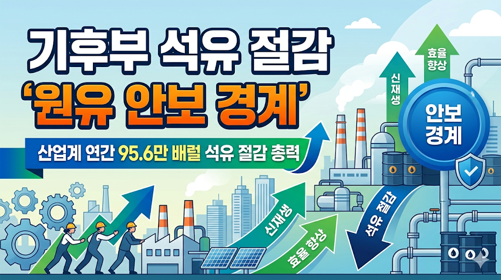 기후부 석유 절감 "원유 안보 경계" 산업계 연간 95.6만 배럴 석유 절감 총력