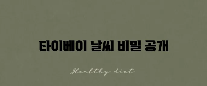 12월 타이베이 여행을 위한 대만 날씨와 옷차림 후기입니다.