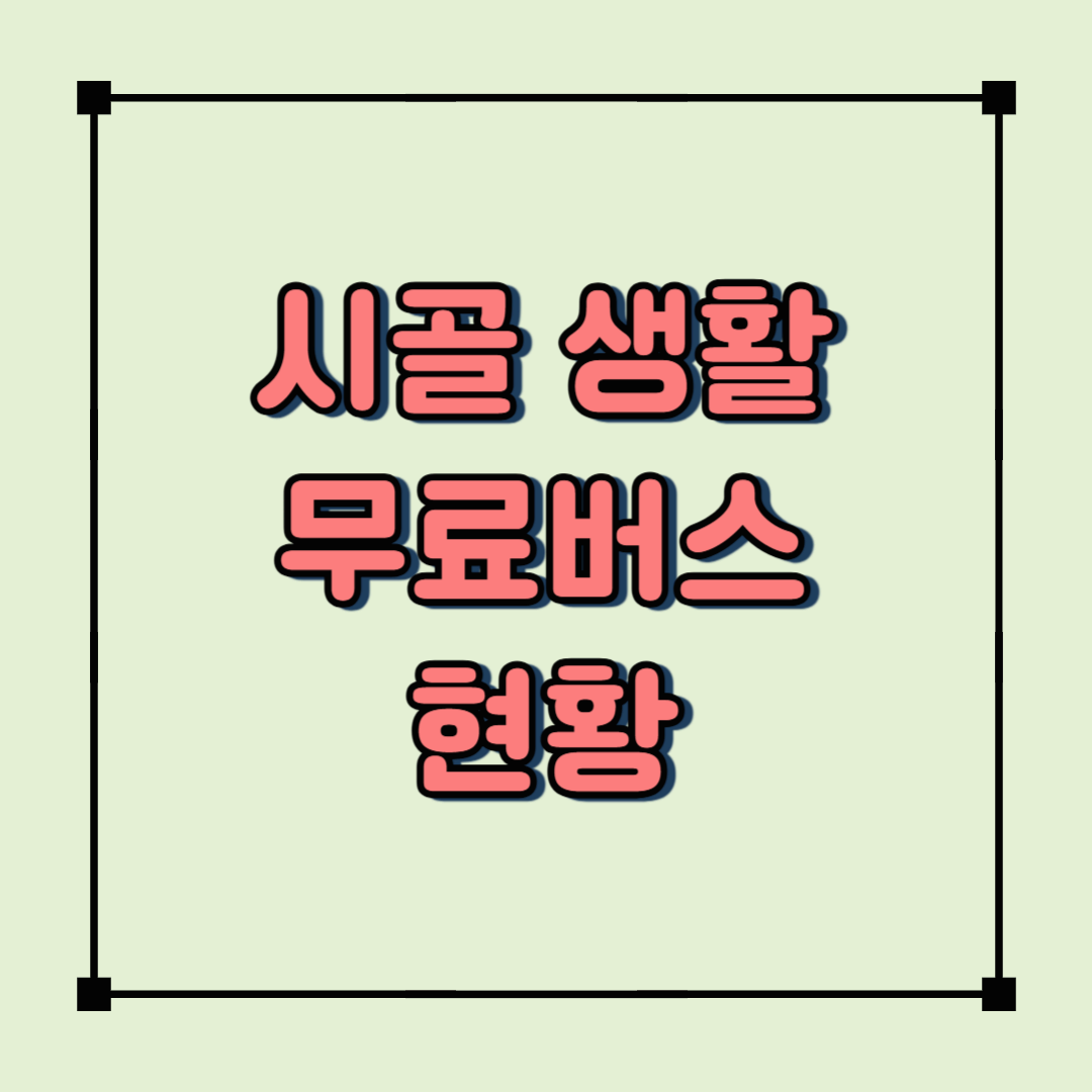 시골 교통 불편함 해결! 진천-음성 무료버스 정책 전국 최초 시행