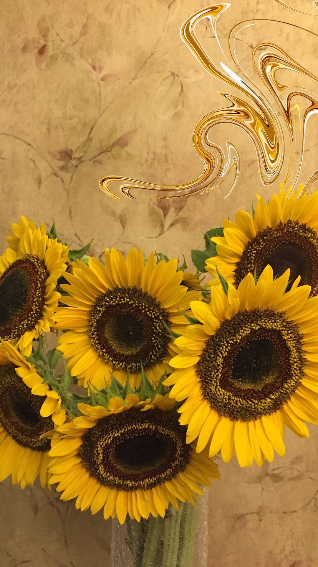 돈 들어오는 그림 해바라기 황금돼지 재물 바탕화면