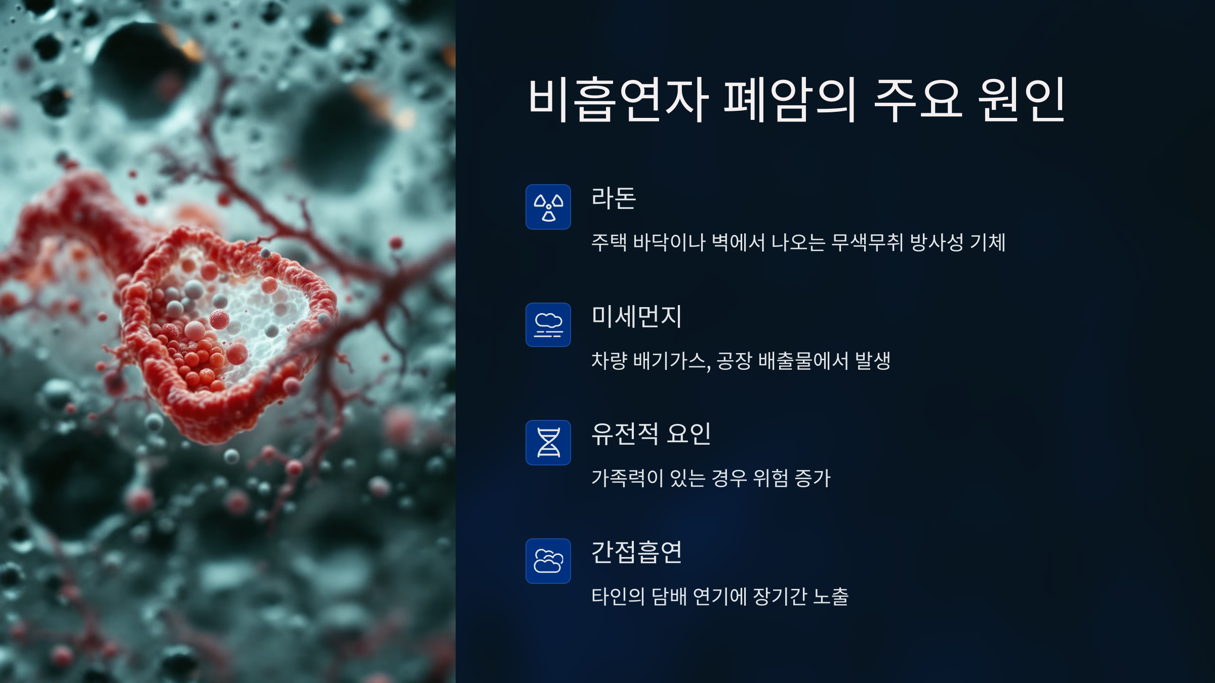 비흡연자 폐암의 주요 원인
