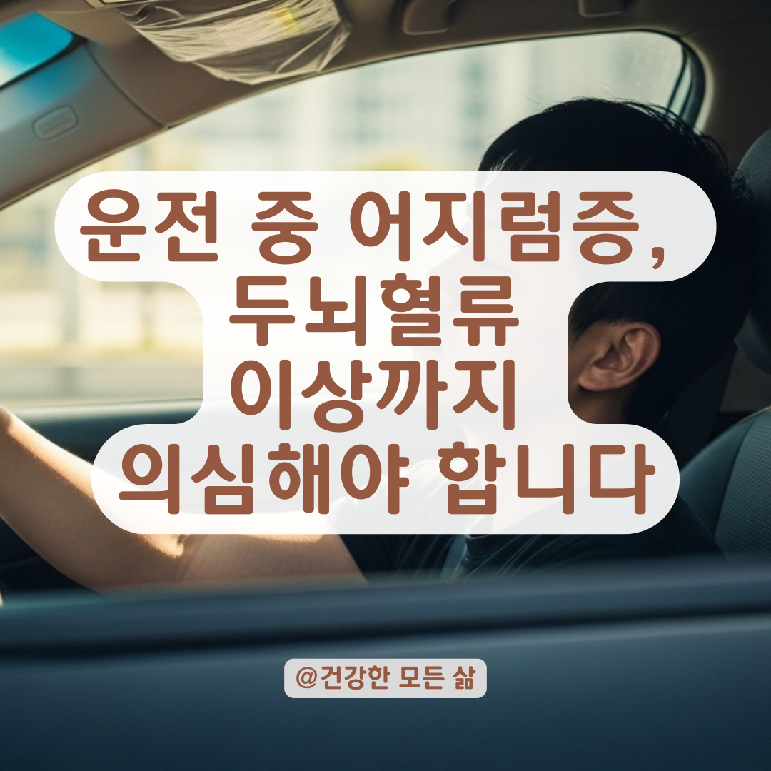 운전 중 어지럼증이 반복된다면? 피로와 두뇌혈류 이상 가능성과 대처법 정리.