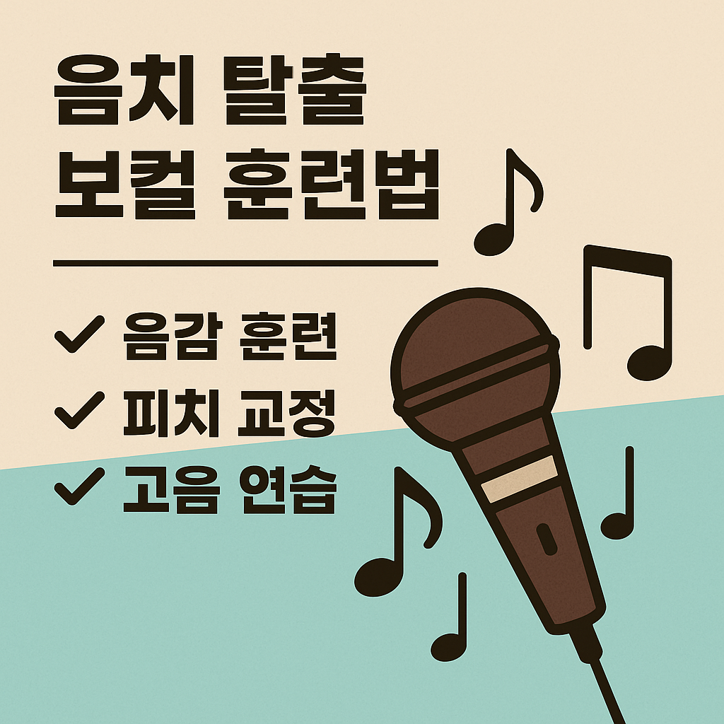 음치 탈출 보컬 훈련법 (음감 훈련, 피치 교정, 고음 연습)