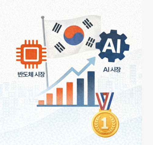 한국 반도체와 AI 경쟁력 관련 이미지
