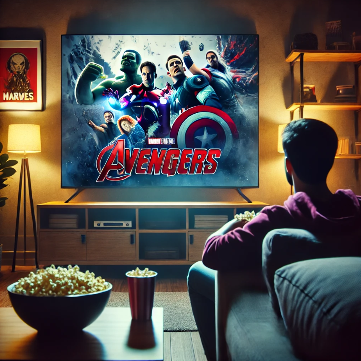 마블 영화 보는 이미지 입니다.