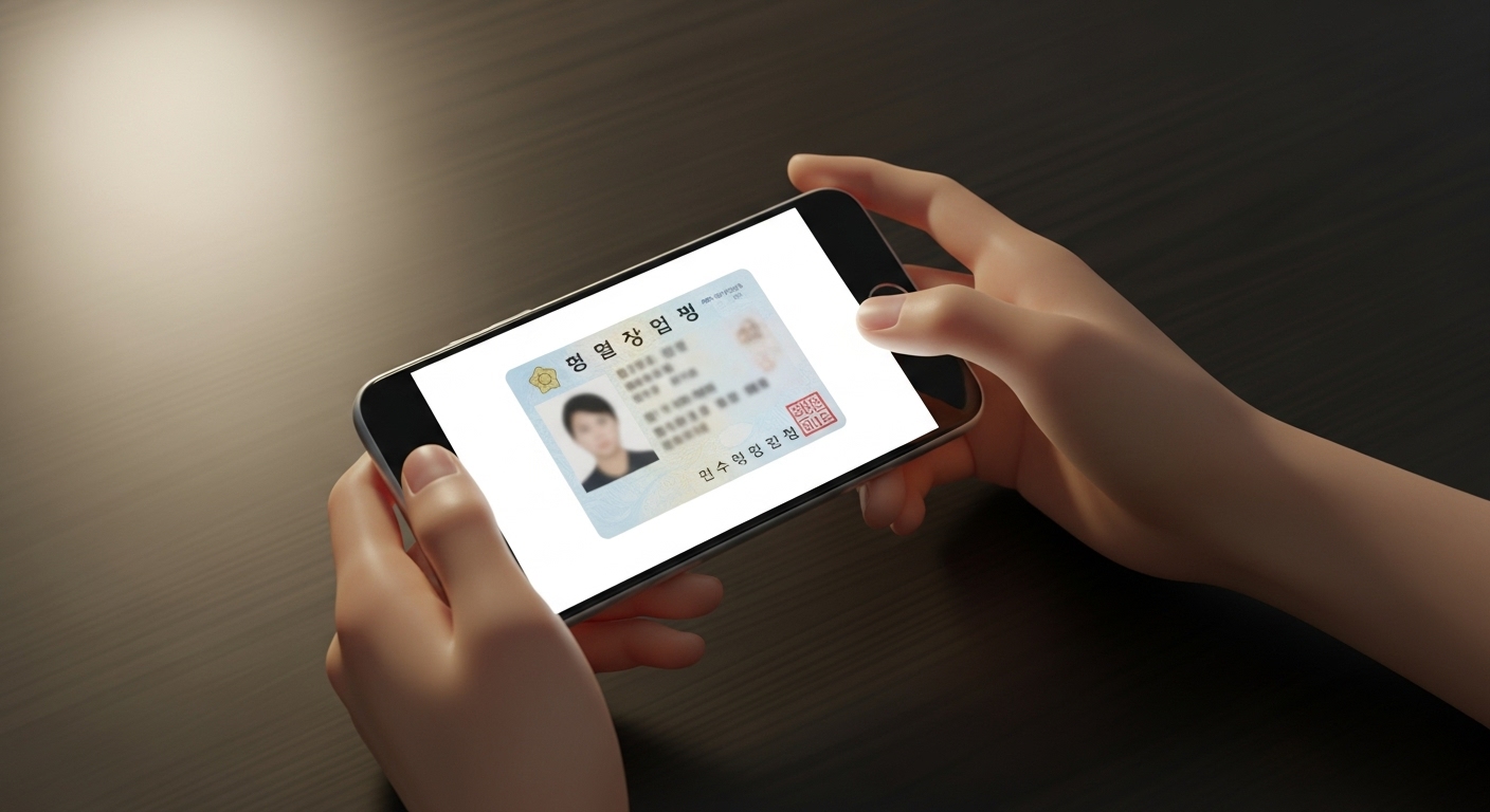 은행앱오류, 신분증빛반사