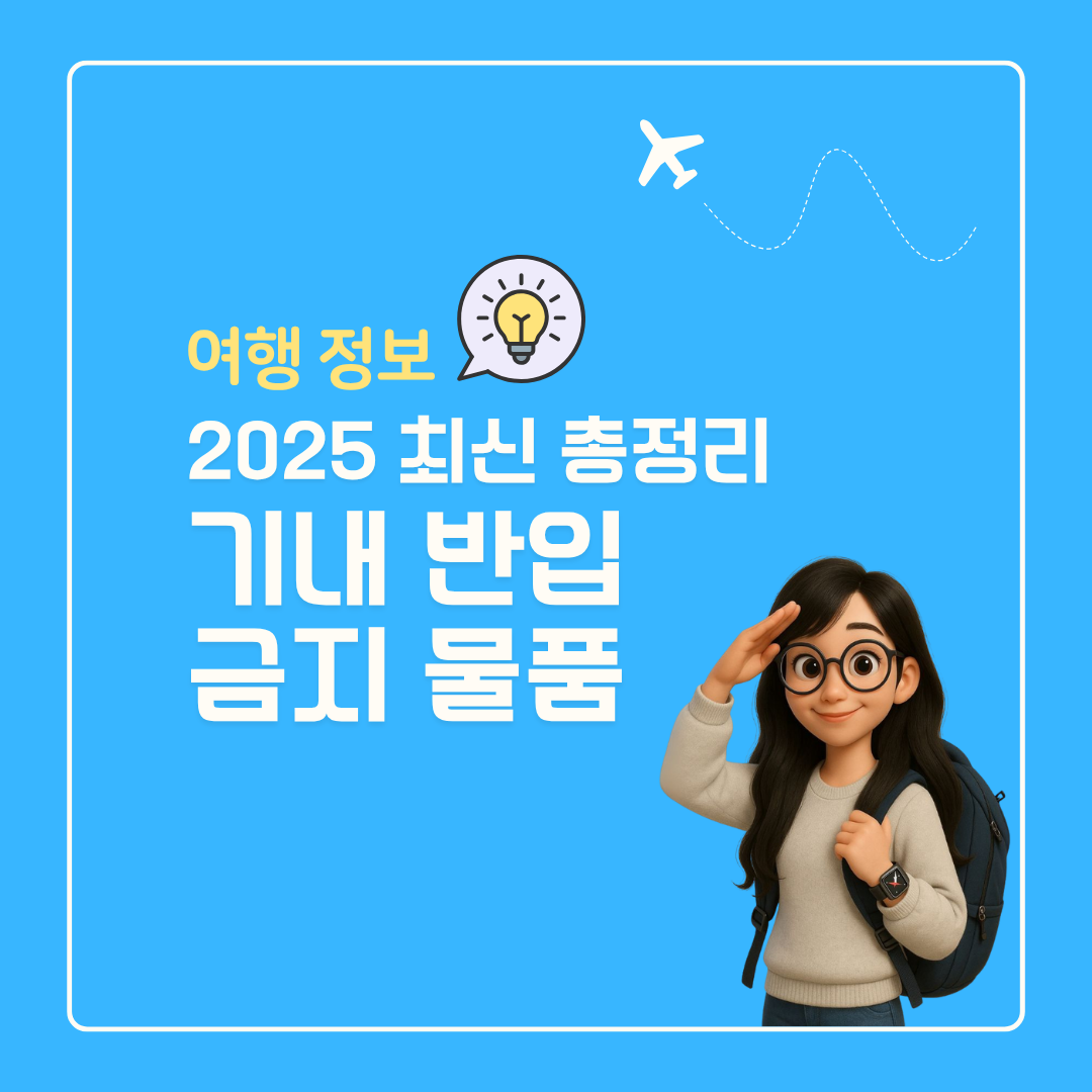 기내 반입 금지 물품 총정리 (2025년 최신)