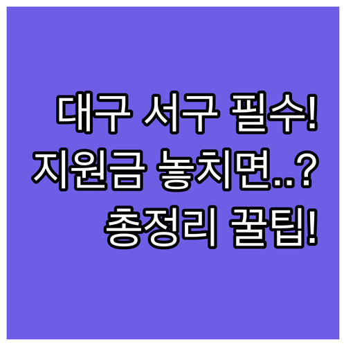 2025년 대구 서구 외식업소 시설개..