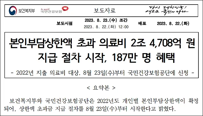 본인부담상한액-초과의료비-지급