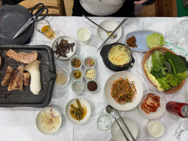 경기 여주 황학산 식당 상차림