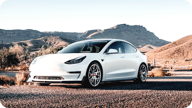 Tesla, Car, Road image.